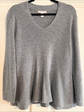 Banana Republic Gray Peplum Sweater